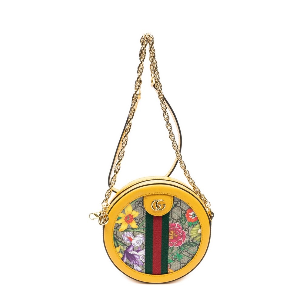 Gucci Mini Web Ophidia Round Crossbody